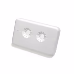 Double auvent en plastique pour vannes monotube et bi-tube 16 à base. Séparation de l'orifice: 35mm. Pour tubes Ø12 ÷ 18mm.