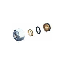 Giacomini - Raccords pour tube cuivre - Diamètre: 16X12 mm - Nickelé et chromé