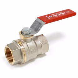 Robinet à boisseau sphérique en laiton nickelé, avec des connexions FF. Dado® GIACOMINI-R950 avec levier JAUNE Convient aux s ...