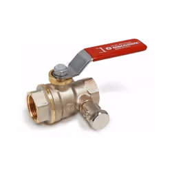 Vanne à sphère carrée Dado® avec purge Giacomini R910S Vanne à boisseau sphérique DADO avec raccords femelle-femelle. Convien ...