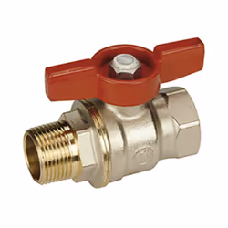 Vanne à sphère carrée Dado® Giacomini R914 Vanne à bille DADO® avec raccords femelle-mâle. Convient pour l'eau des systèmes d ...