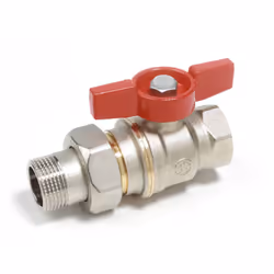 Vanne à sphère carrée Dado® Giacomini R919 Vanne à sphère carrée Dado® femelle - mâle Passage intégral Douille étanche, démon ...