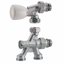 Robinet de radiateur monotube droit 1/2 D16 à 4 voies - GIACOMINI - R436X062