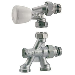 Robinet de radiateur monotube droit 1/2 D16 à 4 voies - GIACOMINI - R436X062
