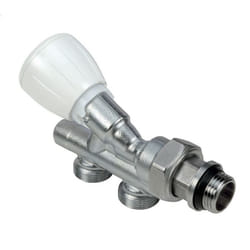 Robinet thermostatique 4 voies Giacier 1/2x16 R437N - Giacomini - Blanc - Acier - A visser