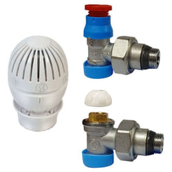 Giacomini - Kit vanne et coude de réglage pour radiateur 1/2 x 16 carré R470AX003