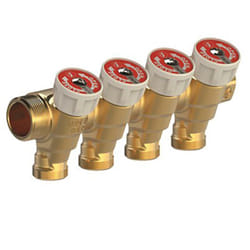 Collecteur avec Robinet d'Arrêt pour eau sanitaire - R585C - 8 Sorties 3/4 MF 1/2