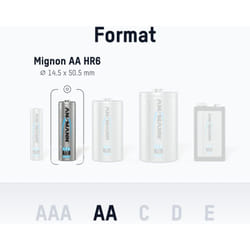 Ansmann - Piles rechargeables HR6 NiMH 2850 mAh 1,2 v (lot de 8)