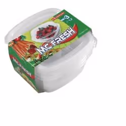 Heidrun 1807, Kit de boîtes universelles, 1,3 L, Transparent, Couvercle basculant, 175 mm, 170 mm