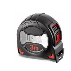 Usag 981 A mètre à ruban 3 m Nylon, Caoutchouc, Acier Noir, Rouge, Acier inoxydable