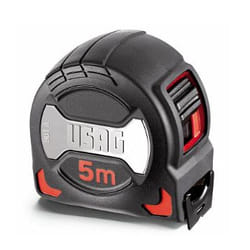 Usag U09810037 mètre à ruban 5 m Nylon, Caoutchouc, Acier Noir, Rouge, Acier inoxydable
