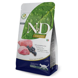 Farmina Pet Food N&D Prime croquette pour chat 5 kg Adulte Myrtille, Agneau