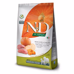 Farmina Pet Food 8010276033376, Adulte, Pomme, Sanglier, Courge, 12 kg