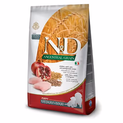 Farmina Pet Food CHICKEN & POMEGRANATE PUPPY MEDIUM & MAXI, Chiot, Poulet, 2,5 kg