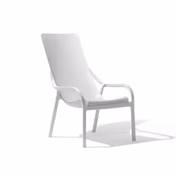 Nardi Net Lounge, Siège respirant, Banane, Blanc, Polypropylène (PP), Réseau, 4 pieds