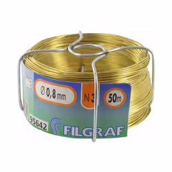 Le bobinot en laiton de diamètre 0,8 mm et de 50 m de longueur est l'outil parfait pour tous vos travaux. Fabriqué avec préci ...