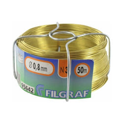 Bobinot en laiton - Filgraf - l. 50 m - ø 0,8 mm