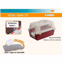 Cage de transport - ATLAS - 20 Open - Homologuée IATA - Pour chien et chat