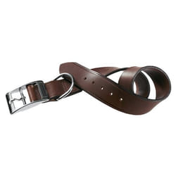 Ferplast 75130058 Lederhalsband für Hunde, Vip C15/27, Halsumfang: 22-27 cm, Breite: 1,5 cm, braun Marron Cuir Chien Collier standard