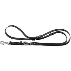 Natural ga Laisse en cuir véritable pour le dressage des chiens - 2 couleurs et 3 tailles. Variante GA22/200 - Misure: 22 mm x l 200 cm - Noir
