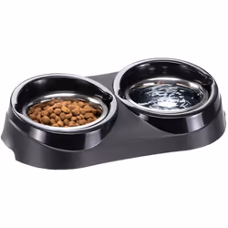 Introduisez une routine alimentaire plus propre et mieux organisée pour vos animaux de compagnie avec le porte-bouffe Duo de  ...