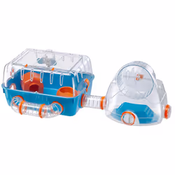 Ferplast Combi 2, Cage, Hamster, Bleu, Transparent, Plastique, 795 mm, 295 mm