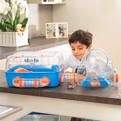 Ferplast Combi 2 Hamster Bleu, Transparent