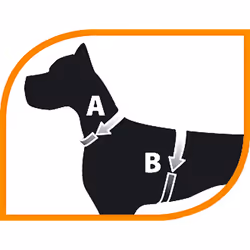 Ferplast Ergocomfort P M Noir, Argent Chien Harnais abdominal