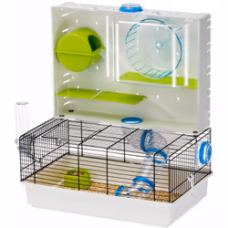 Description générale La cage Olimpia de Ferplast est un habitat modulable conçu pour hamsters et souris, offrant un espace de ...
