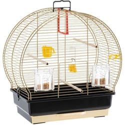 Ferplast - luna 2 Cage à Oiseaux luna 2 : Cage métallique avec accessoires pour oiseaux.. Variante luna 2 - Misure: 44.5 x 25 x h 45.5 cm - Laitonné