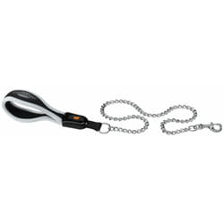 Ergocomfort metal gm Laisse avec poignée ergonomique et chaîne en métal chromé - 3 modèles. Variante GM20/105 - Misure: 20 mm x l 105 cm - Gris