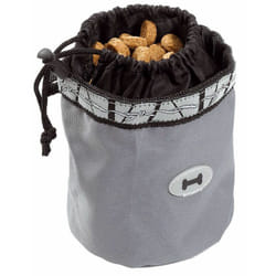 Ferplast - dog treats bag Sachet porte-croquettes à chiens. Deux tailles.. Variante small - Misure: ø 12 x 13 cm - Noir