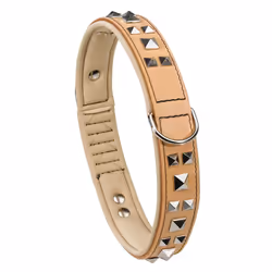 Ferplast Giotto Luxor, Chien, Collier standard, Beige, Cuir, Monochromatique, 50 cm