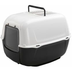 Prima Maison de toilette pour Chat prima, avec 2 filtres à charbon actif anti-odeur inclus. Variante - Misure: 39.5 x 52.5 x h 38 cm - Noir - Ferplast