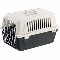 La cage de transport Atlas 10 EL est le bon produit si vous devez voyager avec votre chat ou petit chien. Il est résistant, e ...