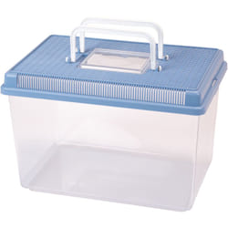 Ferplast - geo Conteneur pour petits animaux, poissons, tortues et insectes. Variante large - Misure: 30 x 20 x h 20.3 cm - 6 l - Bleu clair