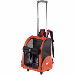 Trolley est une cage de transport pour chats et petits chiens équipée de roues et d'une poignée télescopique réglable. Parfai ...
