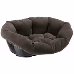 Sofà Prestige est un panier pour chiens et chats composée d'une base en plastique et d'un revêtement rembourré en velours dou ...