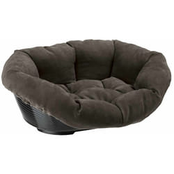 Sofa' prestige Niche en plastique pour chiens et chats avec doublure rembourrée. Diverses mesures.. Variante 4 - Misure: 64 x 48 x h 25 cm - Gris