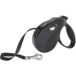 Amigo tape Laisse rétractable avec bande extensible. 4 tailles, large choix de couleurs.. Variante l - Mesures: 16 x 3.8 x h 15 cm - Noir - Noir