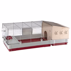 Ferplast Krolik 140 Plus, Cage, Rabit, Gris, Rouge, Métal, Plastique, 1 portes(s), 1420 mm