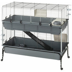 Ferplast - rabbit 120 double Cage à lapin à deux étages, support inclus. Variante rabbit 120 double - Misure: 118 x 58 x h 117 cm -