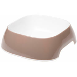 Glam Gamelle en plastique pour chiens et chats. Capacité 0,4 litre.. Variante small - Mesures: 15 x 13.5 x h 5 cm - 0.4 l - Taupe - Taupe - Ferplast