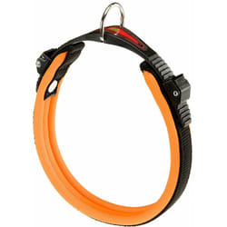 Ferplast - ergofluo c Collier pour chiens avec rembourrage souple et système de fermeture avec micro-régulation. Variante C15/33 - Mesures: a: 25-33 cm b: 15 mm - Orange - Orange
