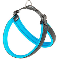 Ferplast AGILA FLUO 3-9 Harnais ergonomique pour chiens avec fermeture avec micro-régulation.. Variante 5 - Misure: A=B 50-58 cm 20 mm - Bleu