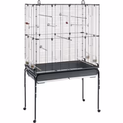 Planeta est une cage pour oiseaux aux dimensions généreuses adaptée aux canaris, perruches et oiseaux exotiques. Avec un desi ...