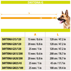 Ferplast Daytona G Laisse En Nylon Avec Poignée Rembourrée. En Différentes Couleurs Et Tailles. Variante G20/120 - Misure: 20 Mm X L 120 Cm - Vert Acide