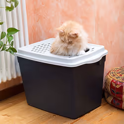 Ferplast Jumpy Toilettes Couvertes Pour Chat Avec Entrée Supérieure Ferplast Jumpy. Variante Jumpy - Misure: 38.8 X 57.5 X H 39 Cm - - Vue supplémentaire 2