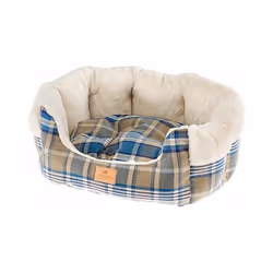 Parfait pour la saison hivernale, le canapé pour chiens et chats Etoile a un motif fantaisie écossais moderne avec un revêtem ...