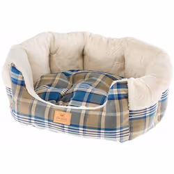 Parfait pour la saison hivernale, le canapé pour chiens et chats Etoile a un motif fantaisie écossais moderne avec un revêtem ...